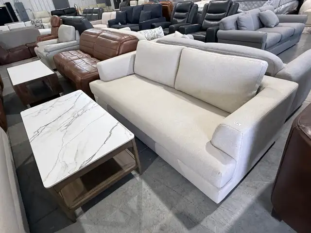 Fabric bench sofas in grey or beige - Photo 2
