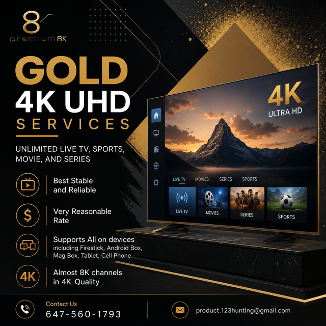 Gold 8k IP.T.V subscription for firestick