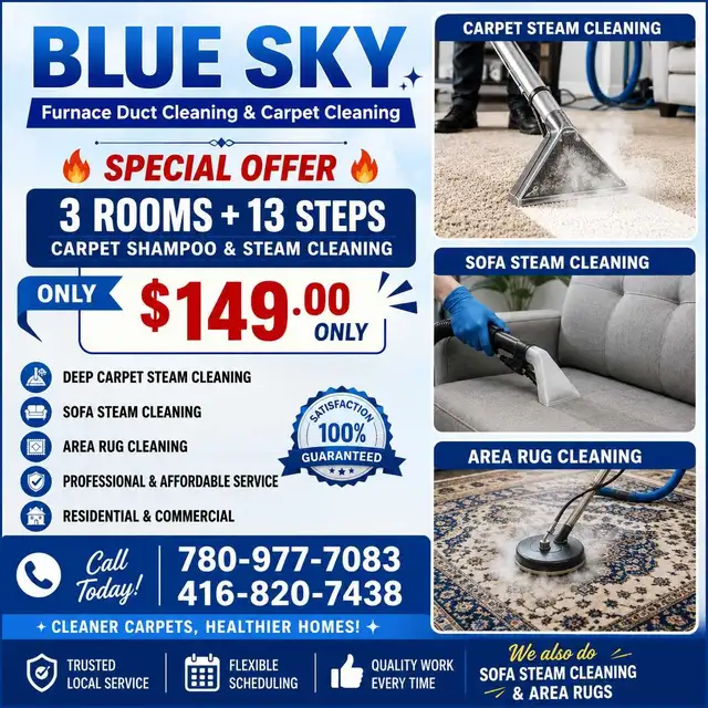 furnace duct cleaning and carpet shampoo steam cleaning - Photo 2