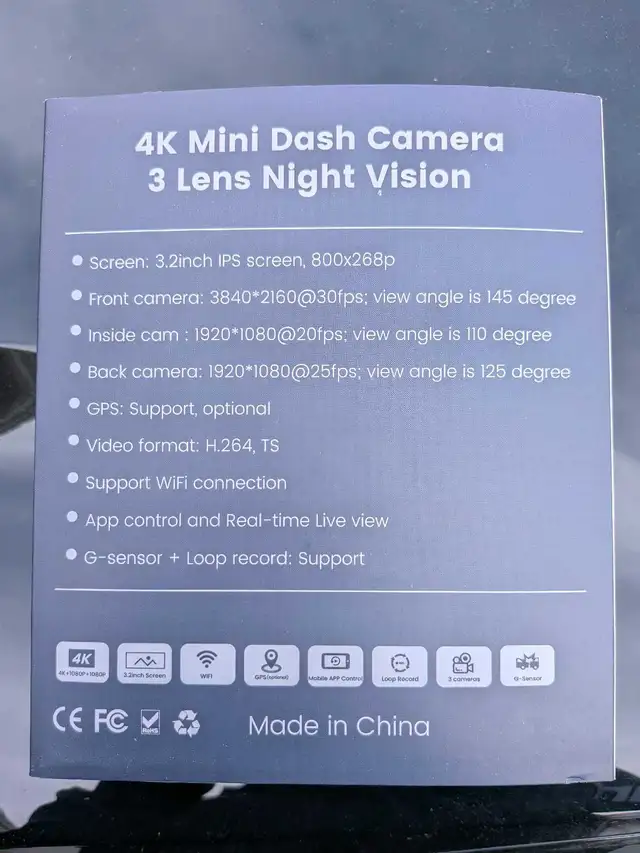 4k dashcam  installation (3 channel 128gb memory card) - Photo 4