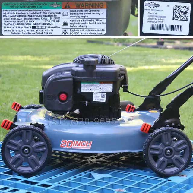 Tondeuse à gazon 20' Briggs Stratton 125cc OHV FLAMBANT NEUVE - Photo 5