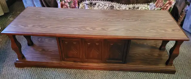 Solid wood coffee table