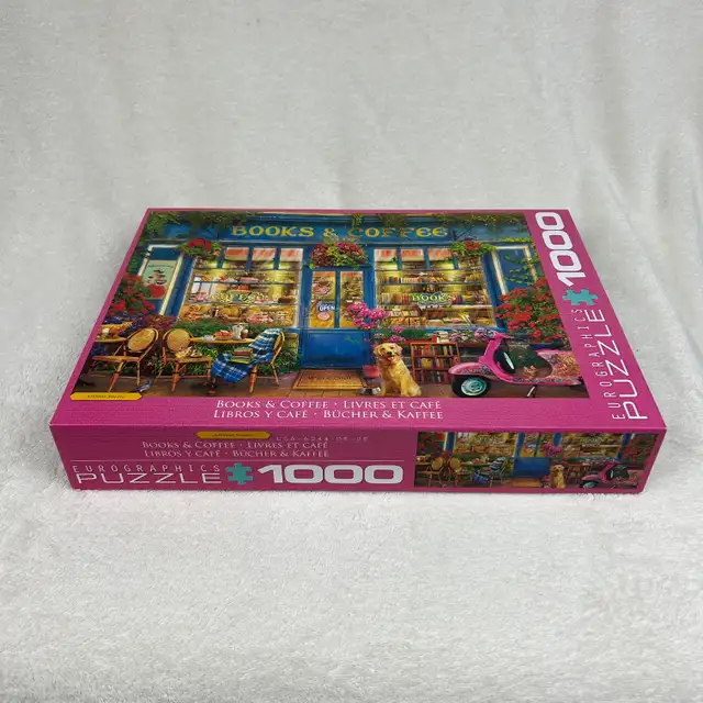 1000pc Eurographics 'Books & Coffee' Puzzle - Like New! - Photo 2