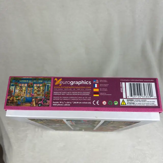 1000pc Eurographics 'Books & Coffee' Puzzle - Like New! - Photo 4