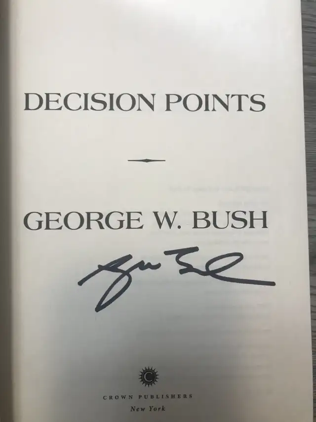 Real Signature of President George W. Bush - Photo 2