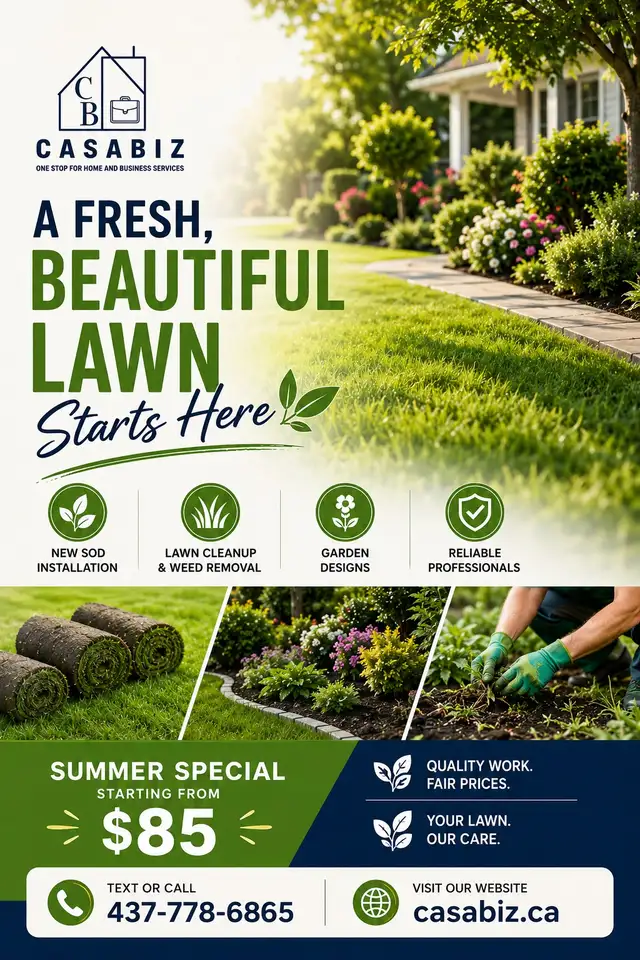 Landscaping/Sodding/Spring clean up