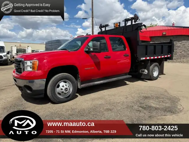 2011 GMC Sierra 3500HD Crew Cab Dump Truck – 9'4' Hydraulic Dump