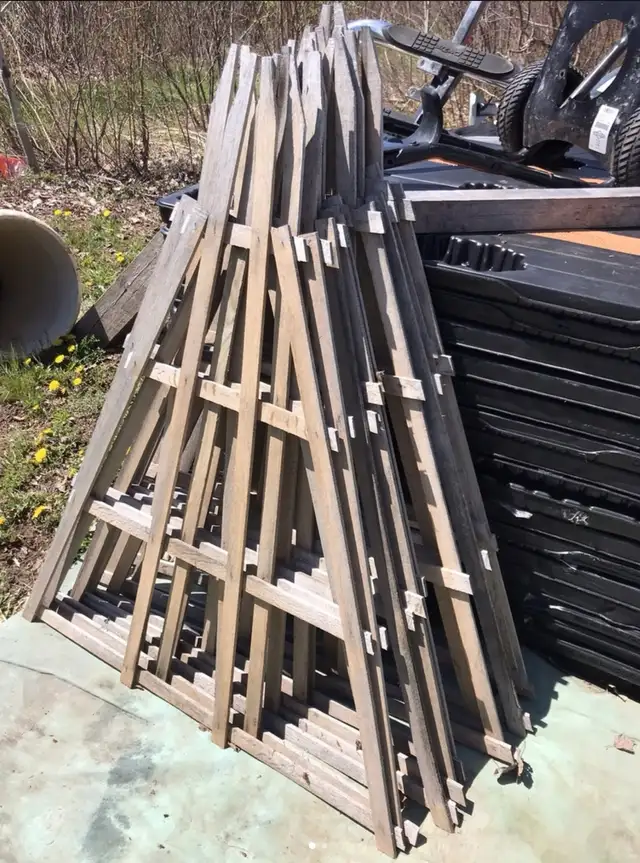 solid oak trellises