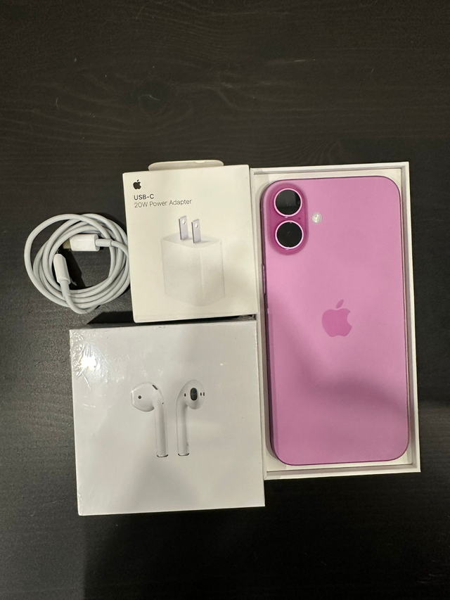 IPHONE 16 PLUS 128GB AIRPODS/CHARGER SET/DELIVERY