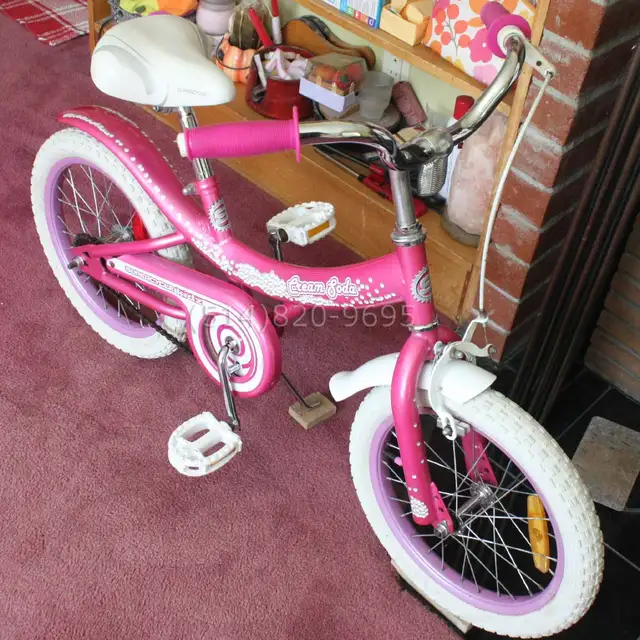 Vélo enfant 16' fille Cream Soda beach cruiser et freins à main - Photo 4