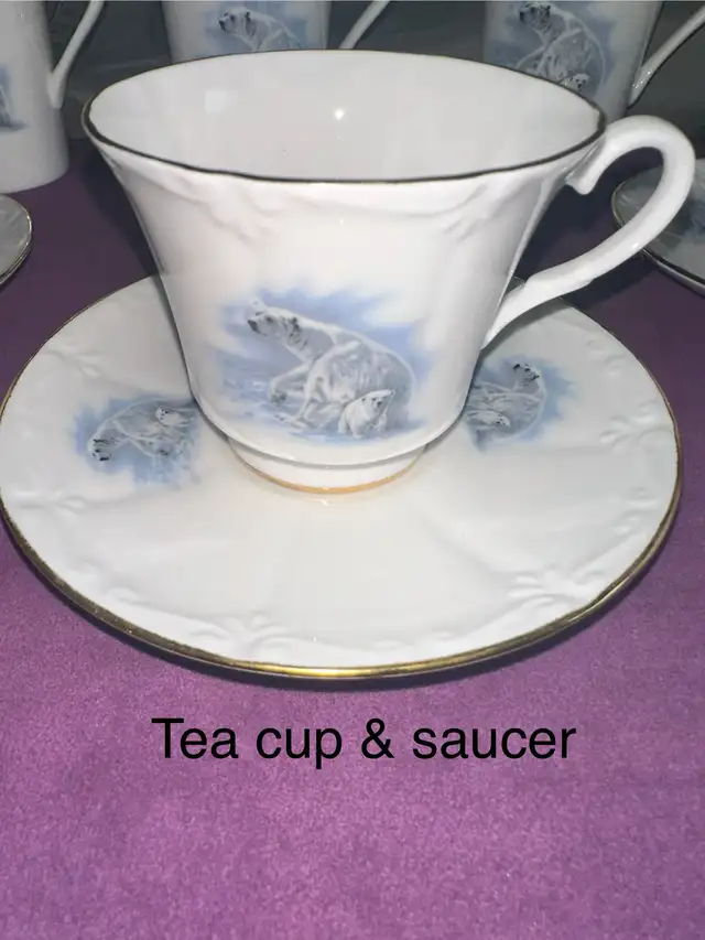 Vintage Fine Bone China - Polar Bears 26 piece set - Photo 6