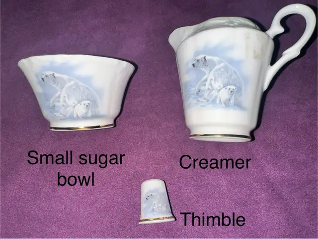 Vintage Fine Bone China - Polar Bears 26 piece set - Photo 8