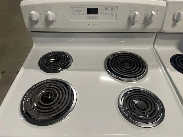 Cuisinière blanche ronds serpentins Amana - Photo 2