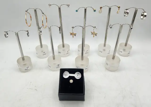 10k Gold Earrings / Hoops / Diamond Studs / Opals / Aquamarines