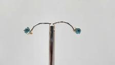 10k Gold Earrings / Hoops / Diamond Studs / Opals / Aquamarines - Photo 4