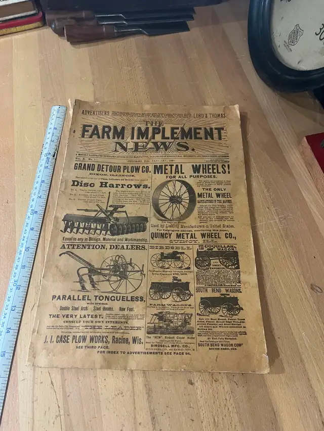 1889 Farm Implement News 85 page catalog