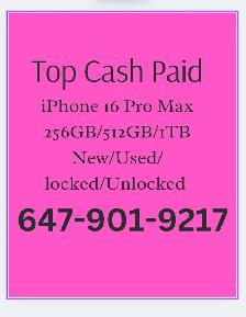 CASH paid for NEW iPhone 16 pro max 256GB Black