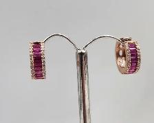 14k Gold Earrings / Hoops / Diamond Studs / Rubies / Amethyst - Photo 3
