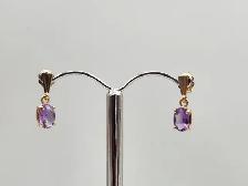 14k Gold Earrings / Hoops / Diamond Studs / Rubies / Amethyst - Photo 6