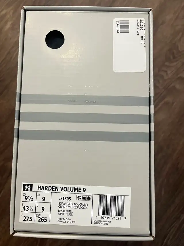 Adidas Harden V9 - Size 9.5 men’s - 11 women’s - Basketball - Photo 5