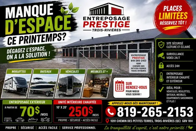 Entreposage Prestige Trois-Rivières