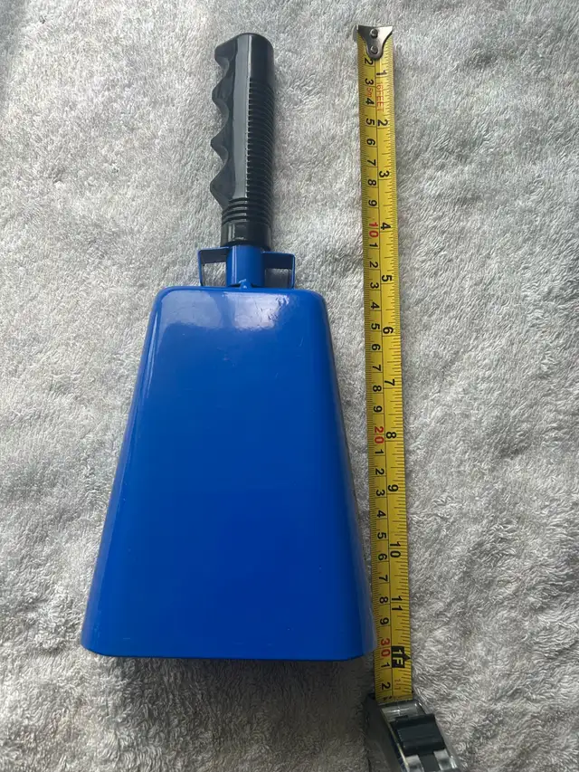 Blue Hand Held Cowbell