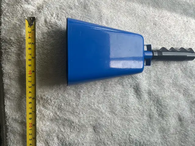 Blue Hand Held Cowbell - Photo 2