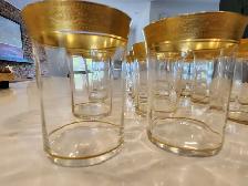 Set de 20 magnifiques verres fins vintage avec dorures - Photo 5