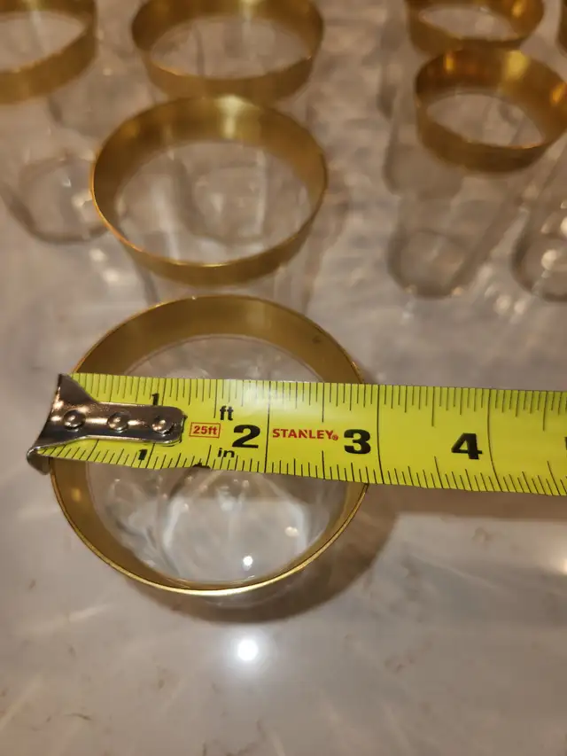 Set de 20 magnifiques verres fins vintage avec dorures - Photo 7