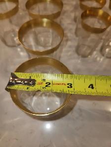 Set de 20 magnifiques verres fins vintage avec dorures - Photo 7