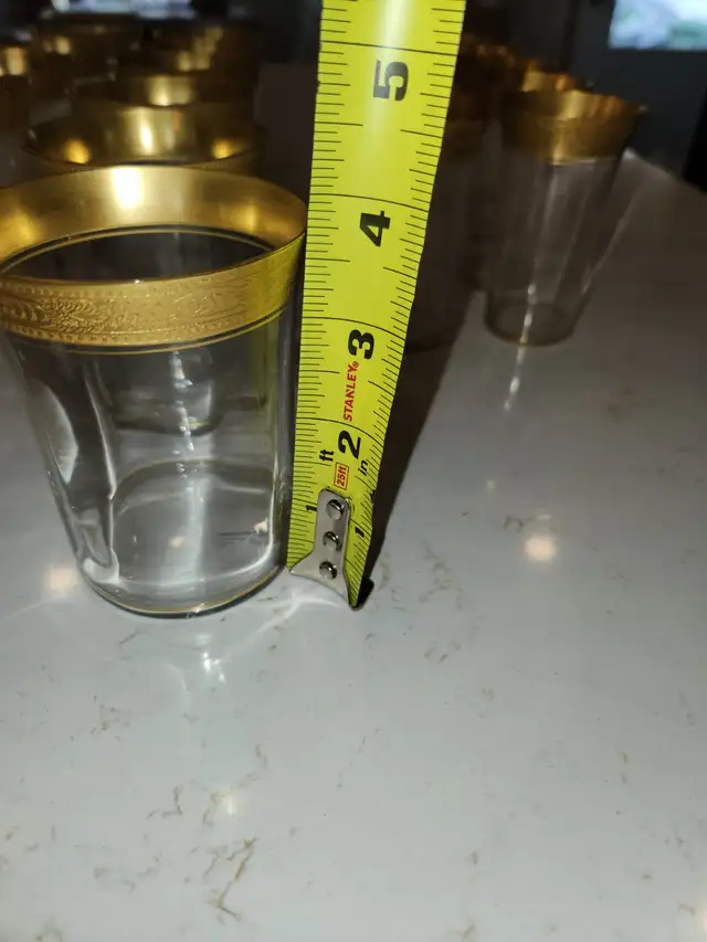 Set de 20 magnifiques verres fins vintage avec dorures - Photo 10