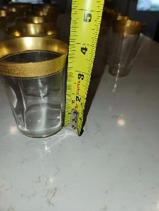 Set de 20 magnifiques verres fins vintage avec dorures - Photo 10