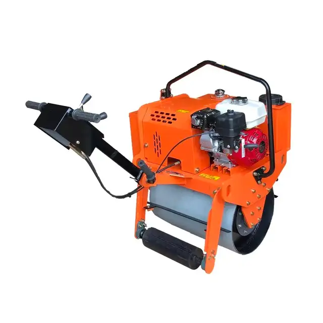 WalkBehind Single Drum Vibratory Asphalt Road Roller Honda GX160 - Photo 2