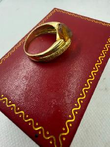 Women's 14K Gold Ring with Large Yellow Topaz~Size 8 - Photo 3