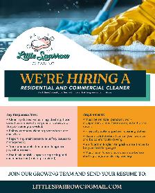 Part-Time Residential & Commercial Cleaner - Greater Hamilton Ar