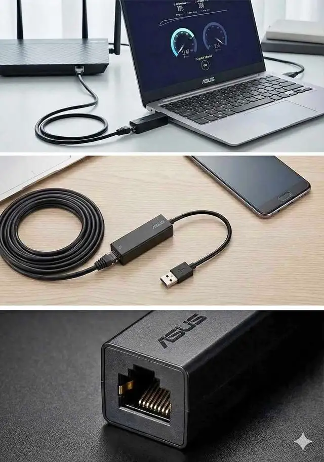 Adaptateur USB vers Ethernet RJ45 Haute Vitesse ASUS