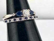 14 Kt. White Gold Cast 3-Stone Engagement Ring - 0.40 ct.(#7514) - Photo 4