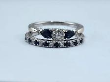 14 Kt. White Gold Cast 3-Stone Engagement Ring - 0.40 ct.(#7514) - Photo 5