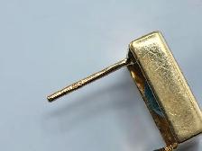 10 Kt. Yellow Gold Earrings w/ Natural Blue Topazes (#7515) - Photo 7