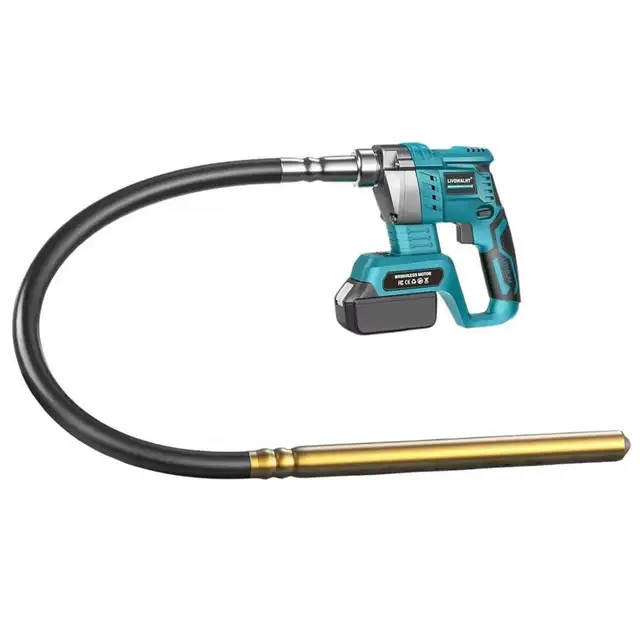 Cordless Concrete Vibrator with Lithium Battery & Poker Shaft