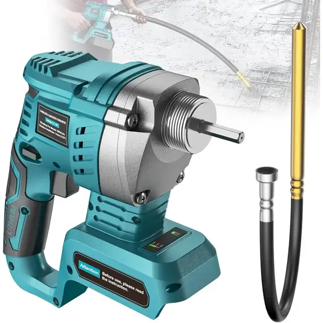 Cordless Concrete Vibrator with Lithium Battery & Poker Shaft - Photo 2