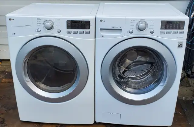 LG Front Loading washer / Dryer pair - Stackable, Working clean