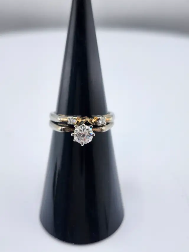 18 Kt. White Gold Cast Engagement Ring - 0.46ct. (#7517)