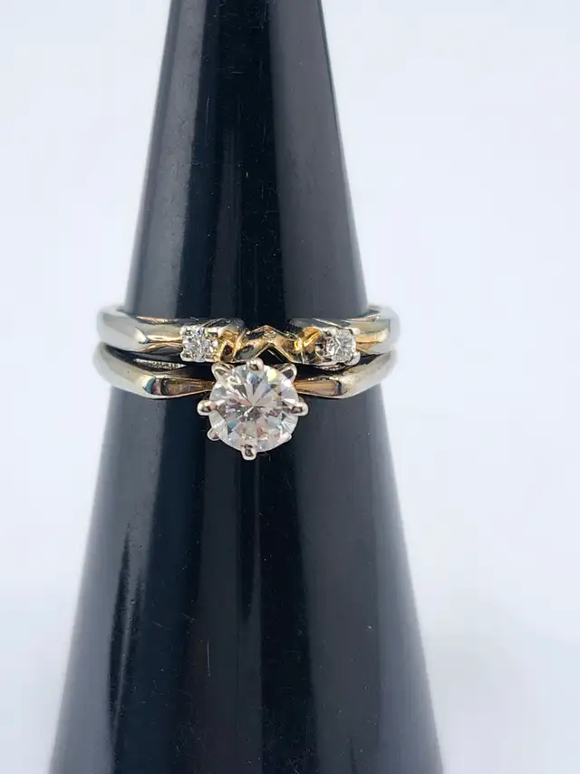 18 Kt. White Gold Cast Engagement Ring - 0.46ct. (#7517) - Photo 2