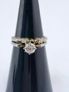 18 Kt. White Gold Cast Engagement Ring - 0.46ct. (#7517) - Photo 2