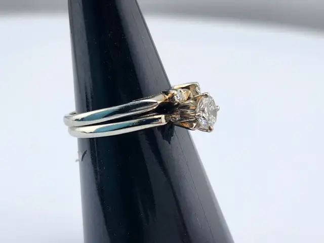 18 Kt. White Gold Cast Engagement Ring - 0.46ct. (#7517) - Photo 3