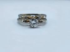 18 Kt. White Gold Cast Engagement Ring - 0.46ct. (#7517) - Photo 4