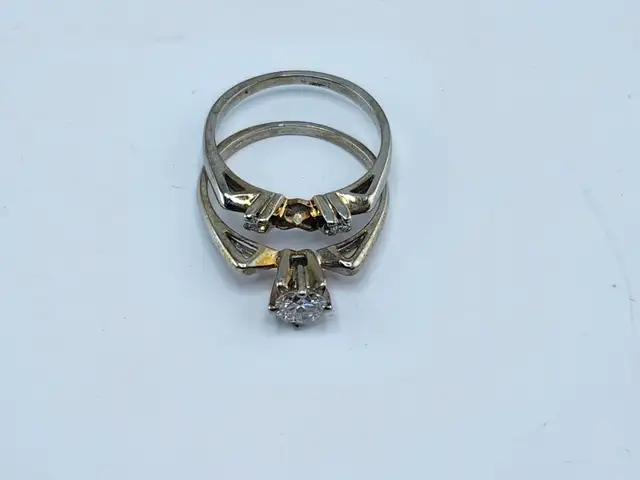 18 Kt. White Gold Cast Engagement Ring - 0.46ct. (#7517) - Photo 5