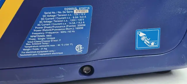 2000 Watt Inverter Generator, Brand New, only $200! - Photo 10