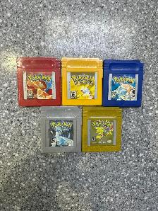 Pokémon Gameboy Games Red, Blue, Yellow, Silver & Gold